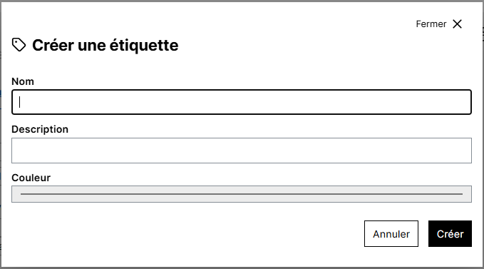 Créer une étiquette