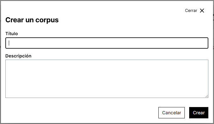 Crear un corpus